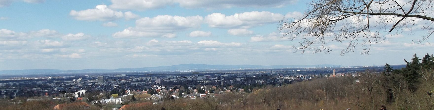 Blick von der Ludwigshöhe über Darmstadt